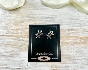 Navajo Made Sterling Silver Post Earrings
