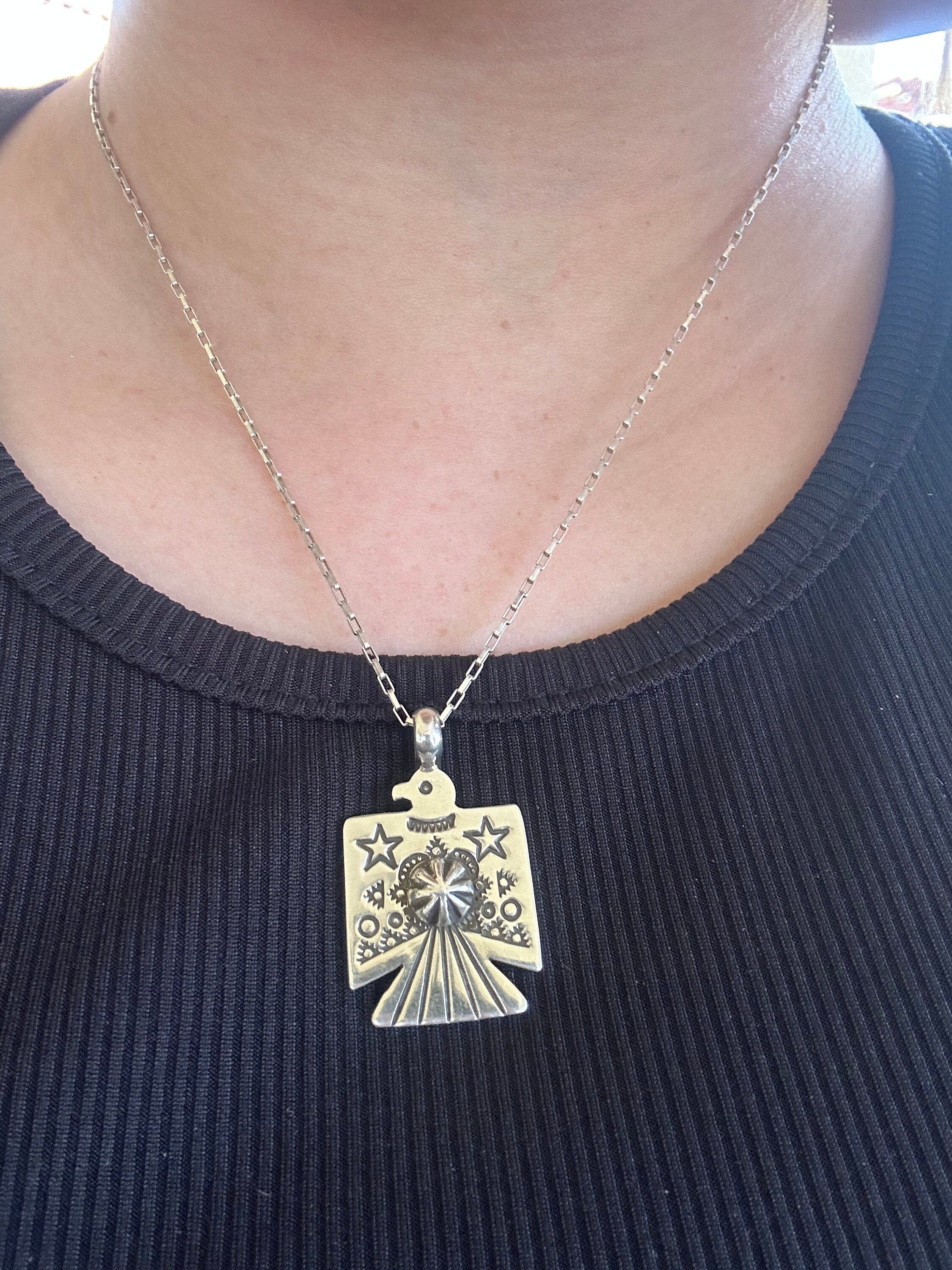 Darrell Cadman & Sterling Silver Thunderbird Pendant - Etsy