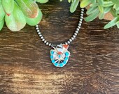 Zuni Made Multi Stone Sterling Silver Inlay Thunderbird Pin Pendant
