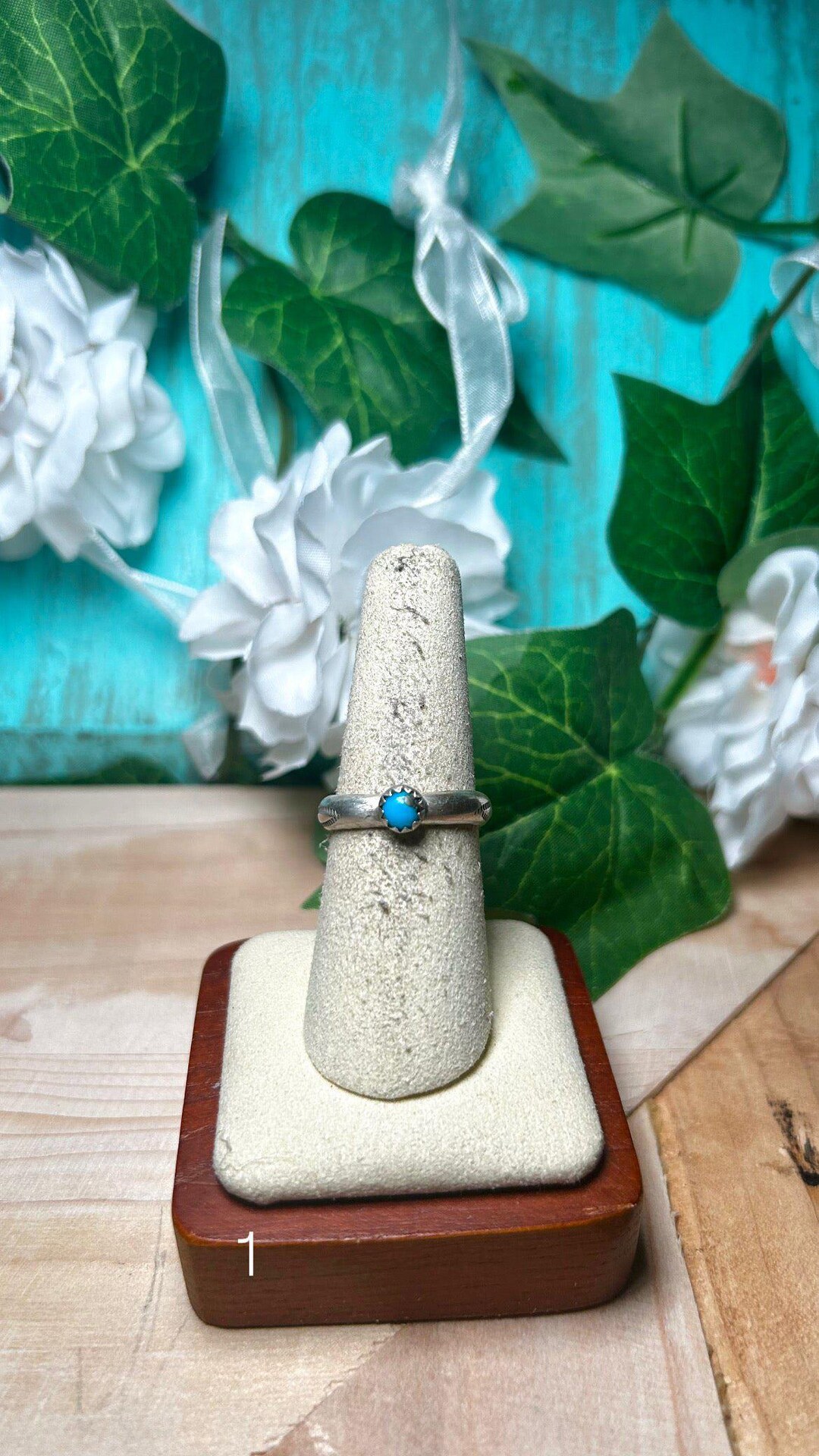 Navajo Made Kingman Turquoise & Sterling Silver Ring - Etsy