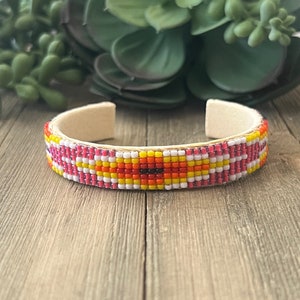 Navajo Made Beaded Bracelet Cuff
