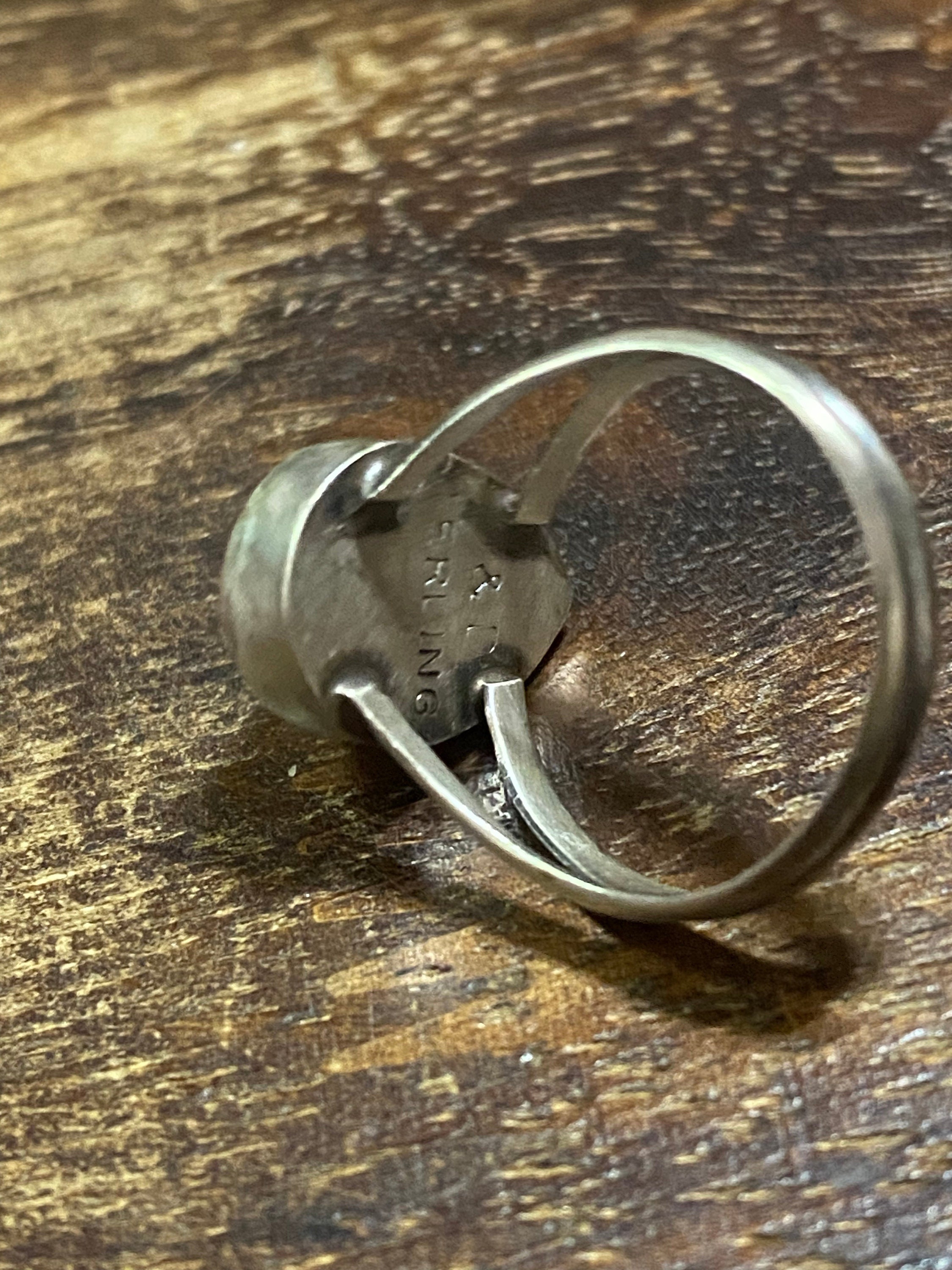 ナバホ族 ロードクロサイト リング スターリングシルバー L.M.Y. 17号