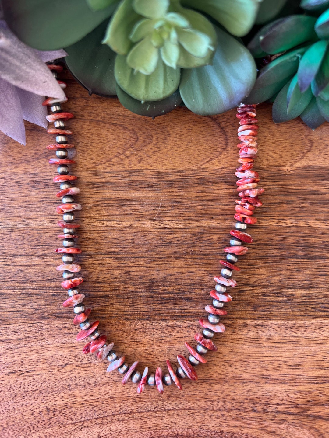 Navajo Sterling Silver and Red Spiny Oyster Dragonfly Necklace