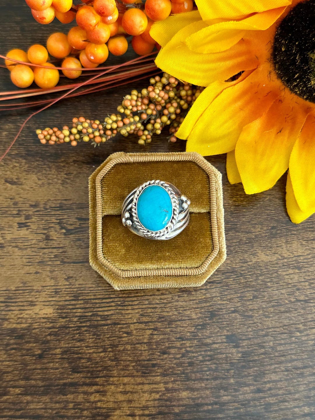 Navajo Made Kingman Turquoise & Sterling Silver Ring Size 9.5 - Etsy