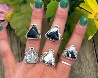 ナバホ族製ホワイトバッファロー＆スターリングシルバーリング - Etsy 日本