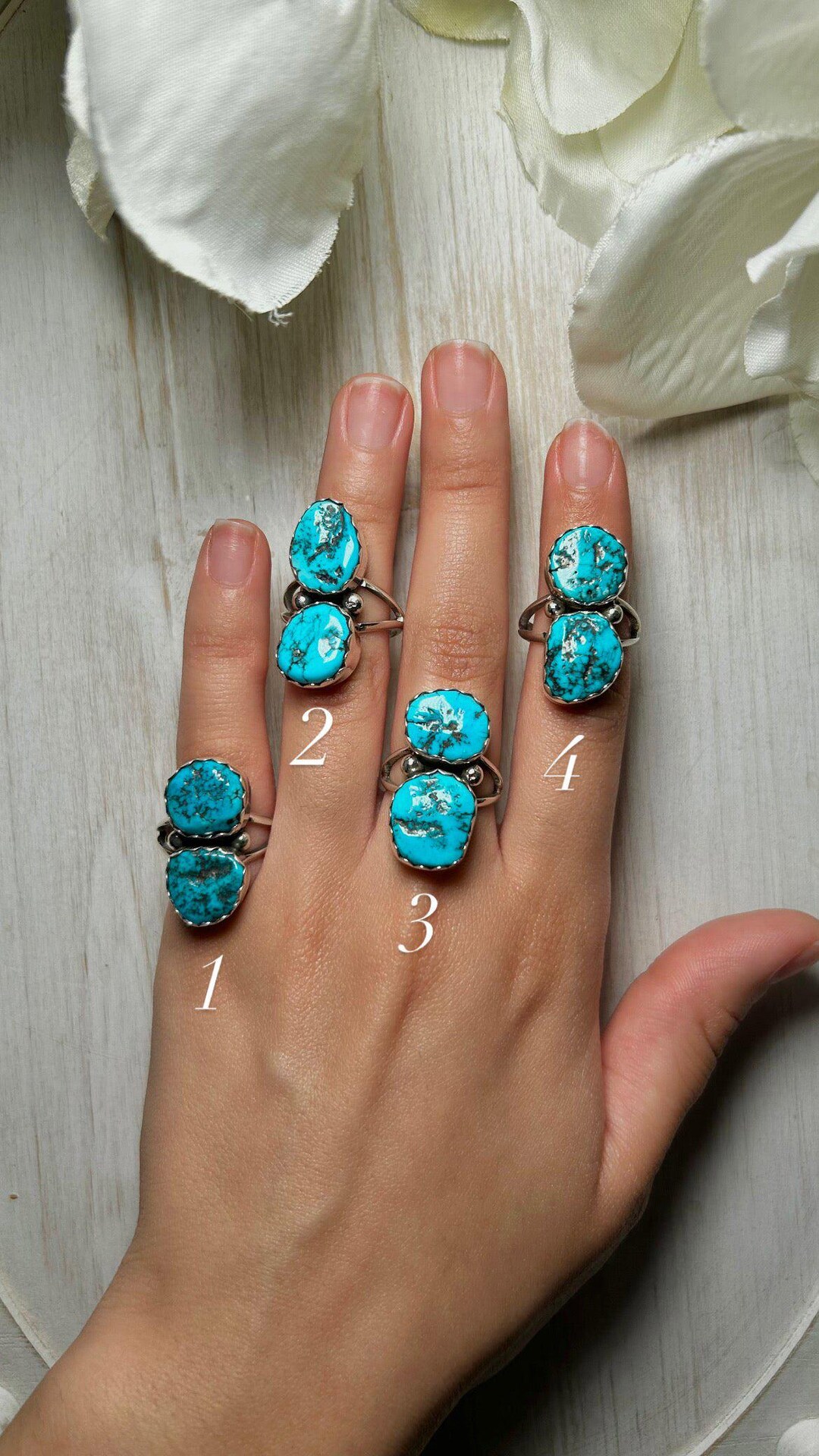 Navajo Made Kingman Turquoise & Sterling Silver Ring - Etsy