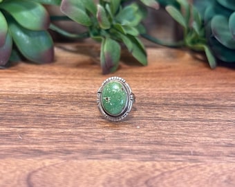 Navajo Turquoise & Sterling Silver Ring Size 5.75