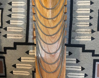 Navajo Sterling Silver 6 MM 18 inch Pearl Necklace
