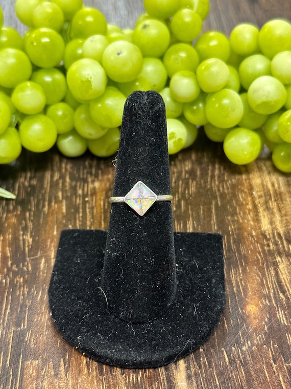 Zuni Made Opal & Sterling Silver Ring - image 1