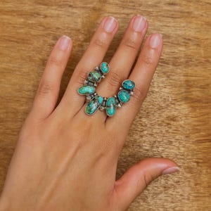 NAVAJO Donovan Skeets シルバー×14k オーバーレイリング Item # 405E- Navajo 14K Overlay Bear Tracks Ring Bands by Skeets