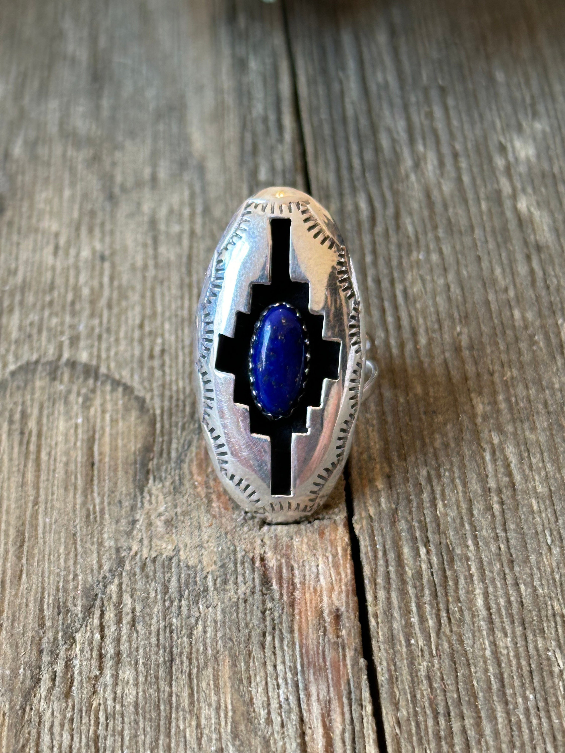 Navajo Made Sterling Silver Shadow Box Ring - Etsy