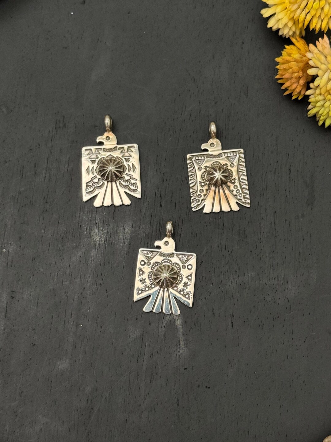 Darrell Cadman & Sterling Silver Thunderbird Pendant - Etsy