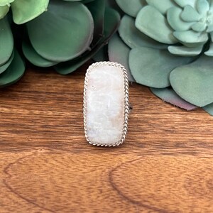 Reda Galvan Moon Stone & Sterling Silver Ring Size 8