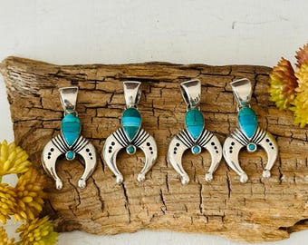 Navajo Made Multi Stone & Sterling Silver Pendant