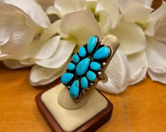 ナバホ族製ブレア・イエローホース・キングマン＆スターリングシルバー