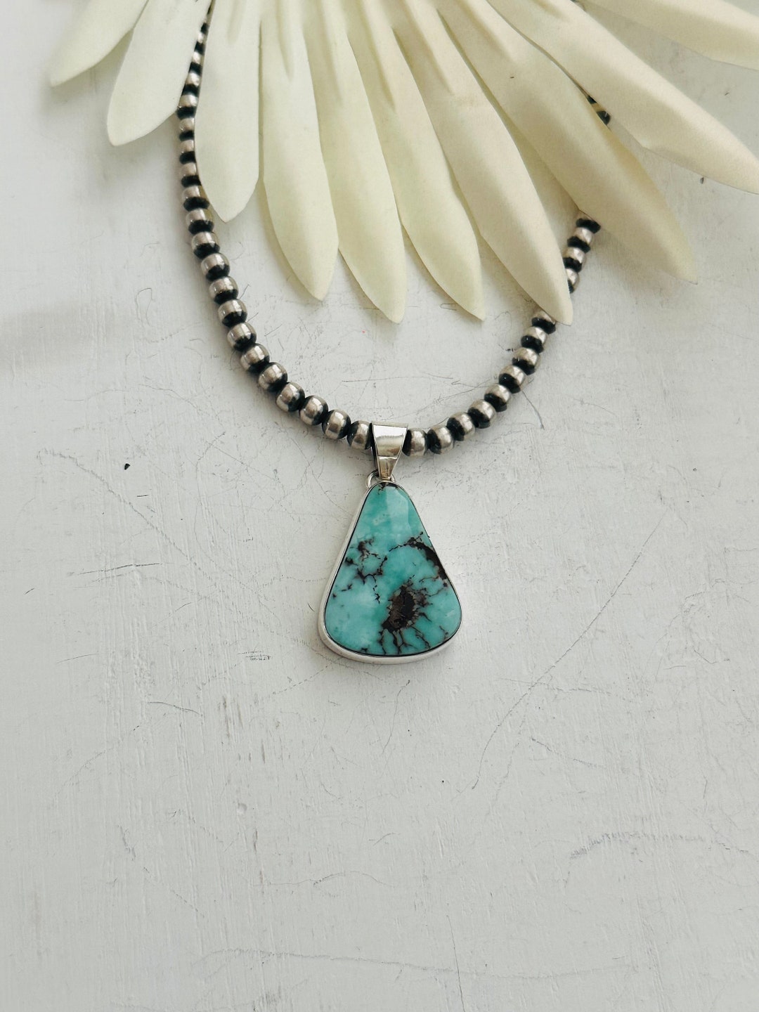 Collier Navajo En Argent Et Turquoise - Fabriqué Aux USA, Neuf Avec étiquettes, Bijou Ethnique