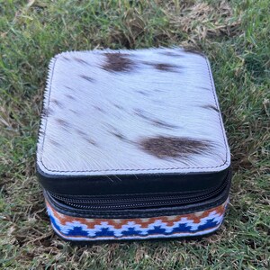 Genuine Leather Cowhide Jewelry Box