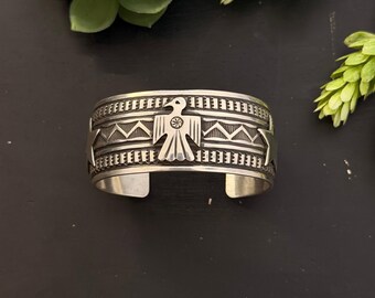 Andy Cadman Sterling Silver Sonoran Gold Turquoise Ring. Size 9