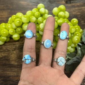 Navajo Made Golden Hills Turquoise & Sterling Silver Ring