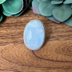 Reda Galvan Moon Stone & Sterling Silver Ring Size 7