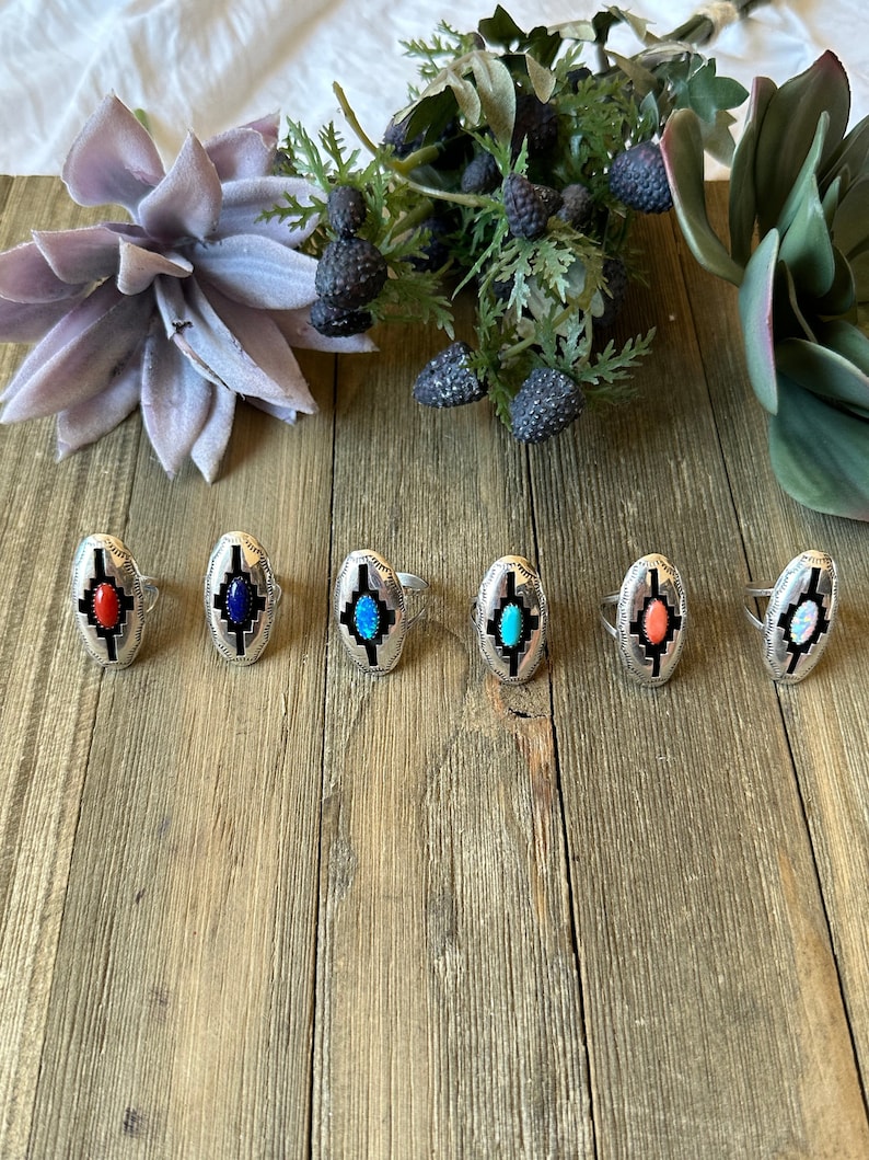 Navajo Made Sterling Silver Shadow Box Ring - Etsy