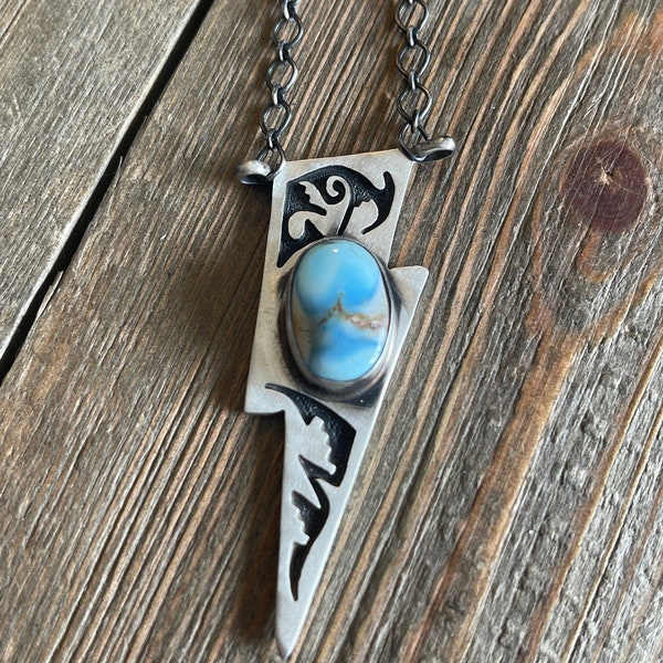 Native American Lightning Bolt Necklace Etsy
