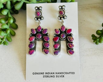 TTD “The Storm” Pink Opal & Sterling Silver Earrings