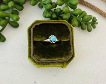 Navajo Made Kingman Türkis & Sterling Silber Ring