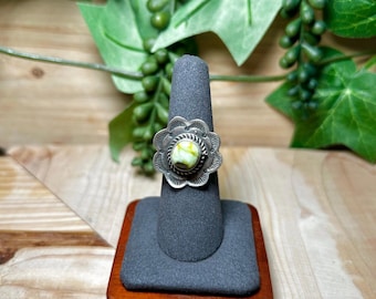Tillie John Palomino Variscite & Sterling Silver Ring Size 7.25