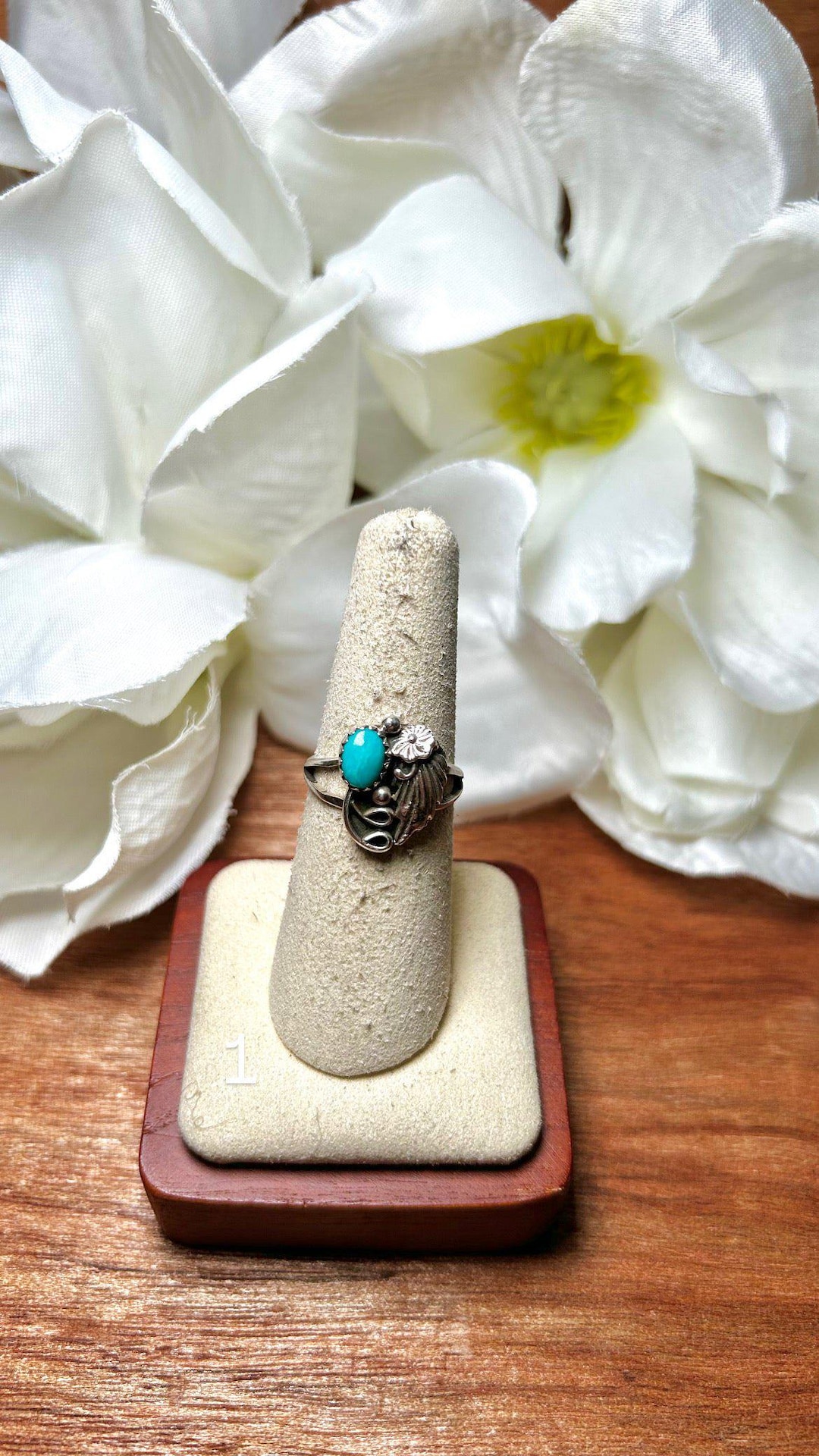 Navajo Made Kingman Turquoise & Sterling Silver Cluster Ring - Etsy