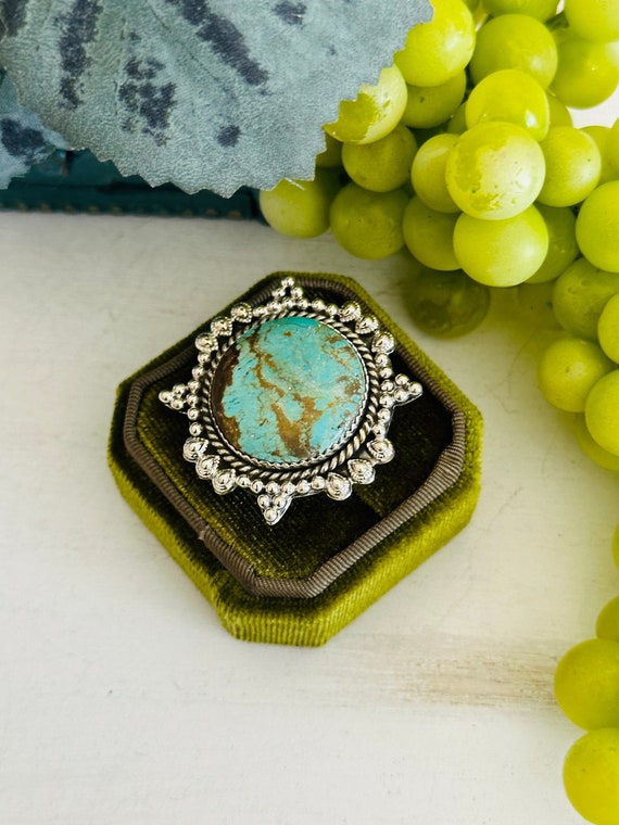 Southwest Handmade 8 Turquoise & Sterling Silver … - image 4