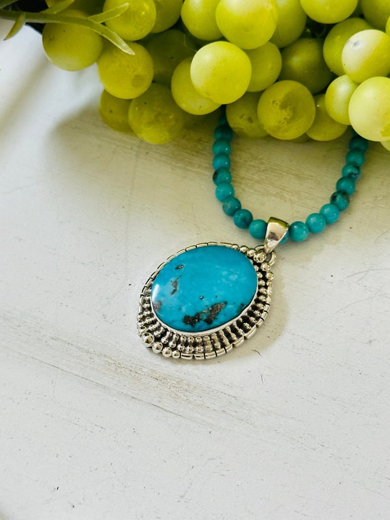 Southwest Handmade Blue Ridge Turquoise & Sterlin… - image 4