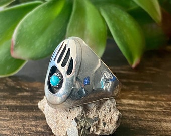 Pearlene Spencer Kingman Turquoise & Sterling Silver Bear