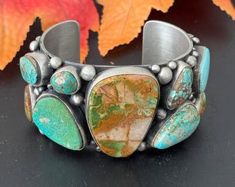 Vintage Old Pawn NATIVE AMERICAN Navajo Oval Royston Turquoise Sterling ...