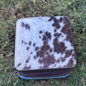 Genuine Leather Cowhide Jewelry Box