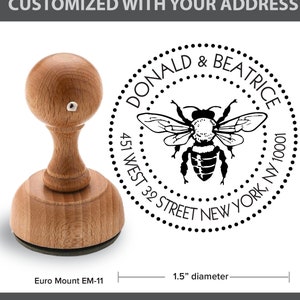 Custom Rubber Stamp, Address Stamp, Bee Stamp, bee, &quot;Buzzing Bee&quot;