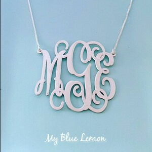 Monogram Pendant Silver