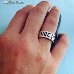 Personalized Korean Name Ring: Sterling Silver 925, Custom Handmade
