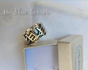 Anillo YHWH paleohebreo de oro blanco de 14 quilates: joyería de Jerusalén hecha a mano