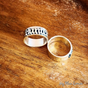 Sterling Silver Old English Name Ring - Personalized Gothic Font