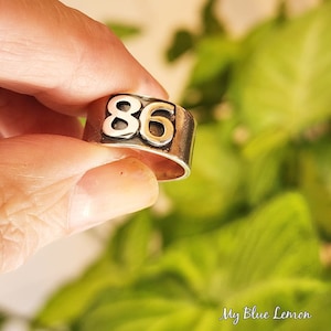 Year Ring Number Ring Date Ring Angel Number Ring Zip Code Ring Area Code Ring Unisex CHOOSE RING WIDTH!