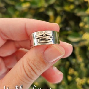 Victory | WIN in Korean Sterling Silver 10mm wide Ring