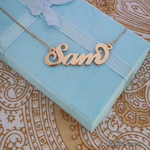 Sam Name Necklace Samantha Nametag 