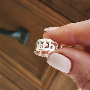 Hineni Ring • Here I Am Ring Hebrew Ring • Custom made in any size • Made in Israel