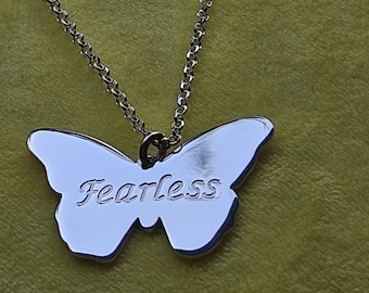 Sterling Silver Personalized Butterfly Necklace