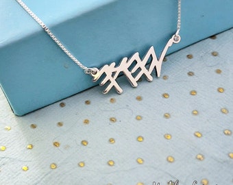 Paleo Ancient Hebrew YHVH Sterling Silver Necklace