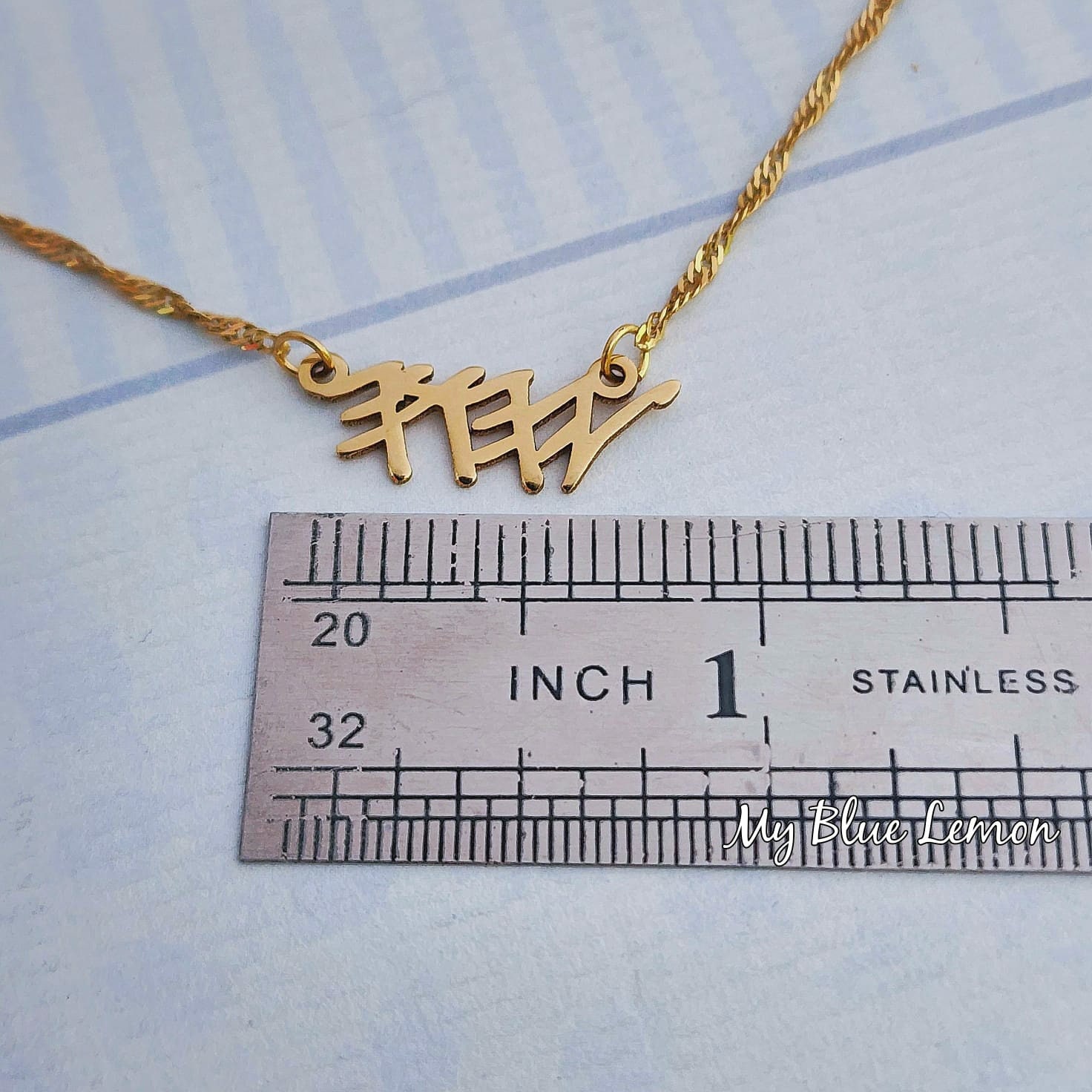 HOMLIFPER Yahuah Pendant Necklace - Stainless Steel, Paleo Hebrew Script, 21.6" Chain (YHWH/Yahshua) - View #9