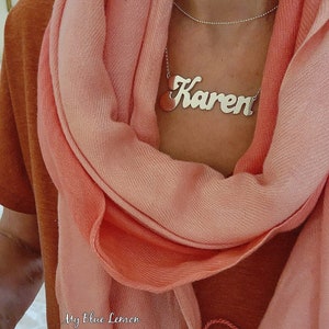 Extra Large Name Necklace Retro Vintage Karen Style