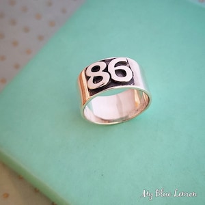 Number Ring • Personalized Year Ring • Date Ring • Hand Made in all Solid Sterling Silver 925  • Angel Number Ring