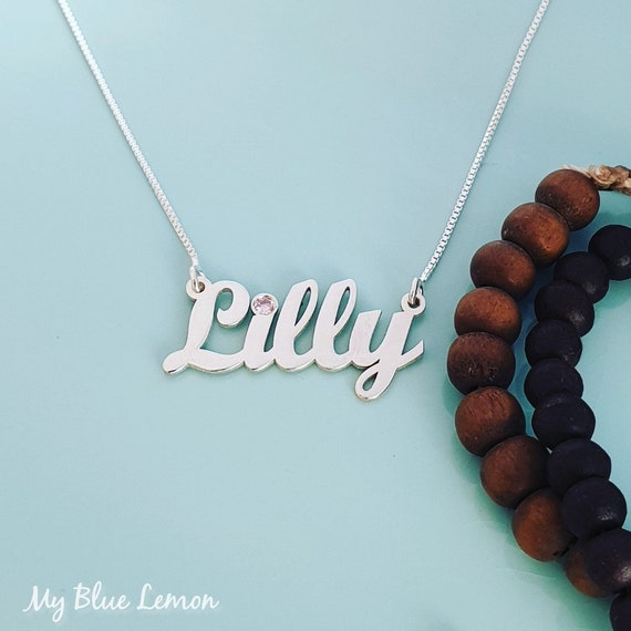 Lily name necklace sale